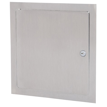 Elmdor Dry Wall Access Door, 12x12, Stainless Steel W/ Cylinder Lock DW12X12SS-CL